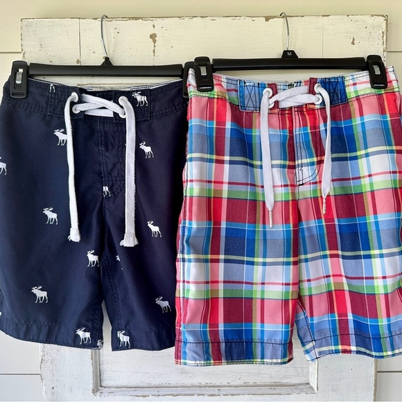 ABERCROMBIE, SET/2, BOYS SWIM TRUNKS. NAVY BLUE, SWIM TRUNKS, WITHOUT MESH LINER - Picture 2 of 14